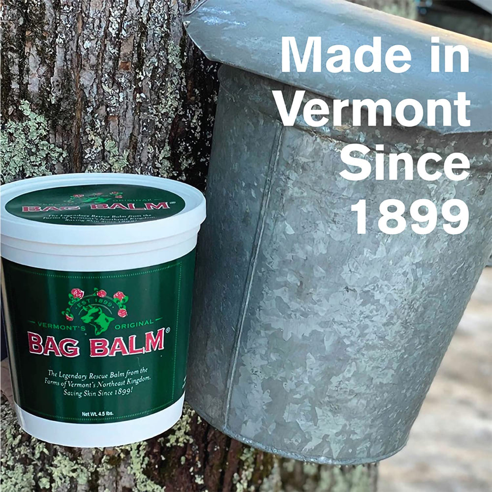 Bag Balm applied to a dog's paw showing brand soothing and protecting pet pads