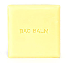 Bag Balm soap texture close-up highlighting lanolin-rich moisturizing surface