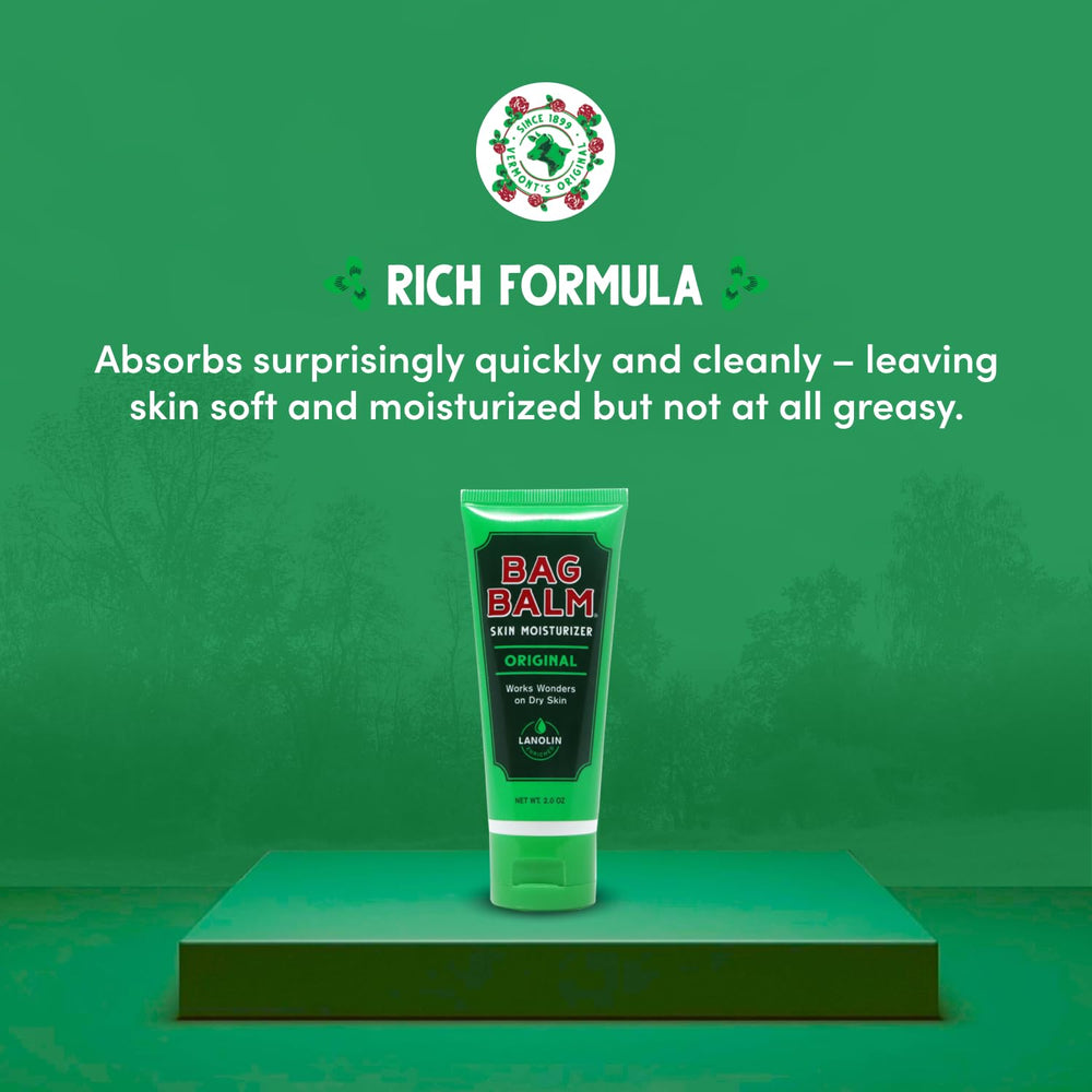 Bag Balm tube open with visible ointment texture demonstrating smooth spreadability