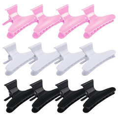 BAHABY front view of 12-pack clips showing colors and compact design for organized styling