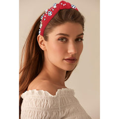 BAHABY headband on model at game shows wearable team spirit