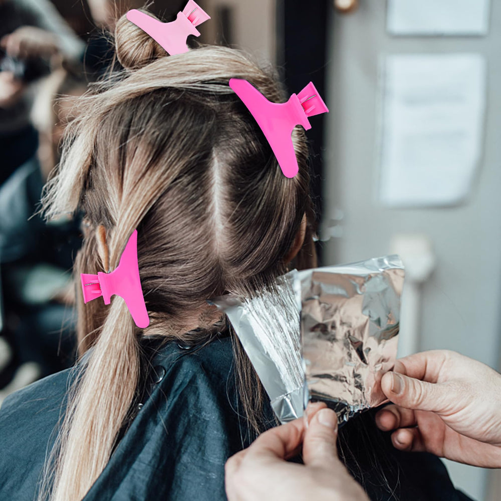 BAHABY clips arranged at a salon station showing organization and speedy workflow
