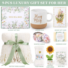 BaiCai floral candle and Himalayan bath salts, calming aroma benefits