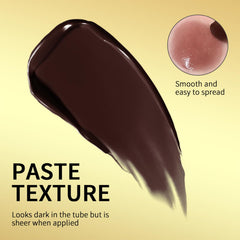 BAISEN DIARY swatch on hand illustrating sheer buildable color benefit