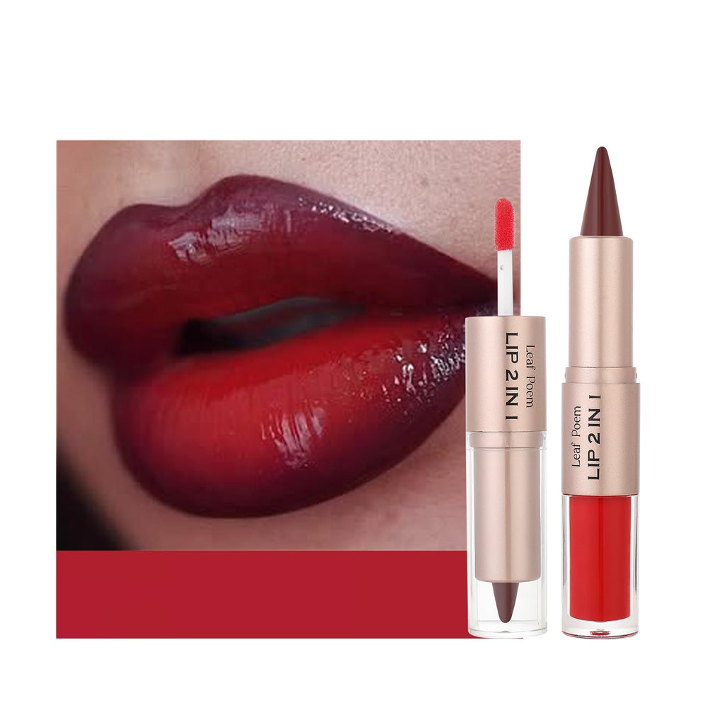 BAISEN DIARY front packaging showing deep wine red ombre shade and benefits