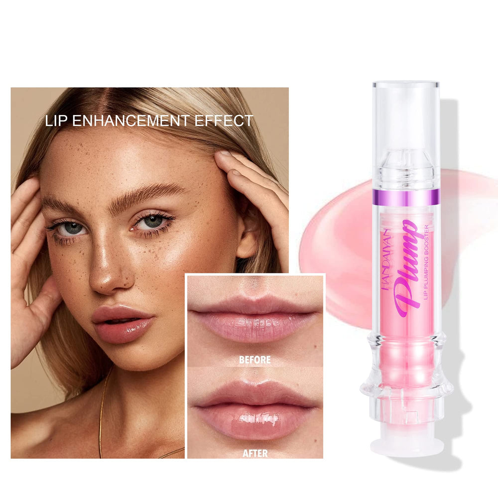 BAISEN DIARY lifestyle image of model wearing lip oil for hydrated look