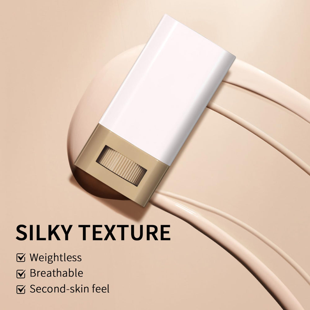 BAISEN DIARY applying stick to cheek to hydrate and even skin tone