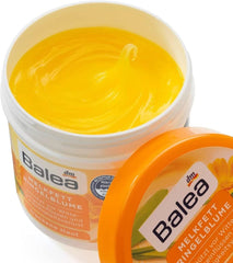 Balea texture close-up of creamy balm highlighting nourishing consistency and moisturization