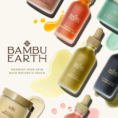 BAMBU EARTH jar on bathroom shelf in natural light showcasing everyday routine benefit
