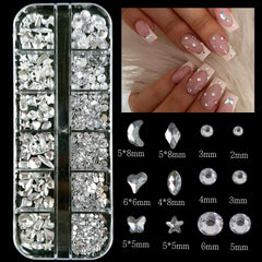 bana art finished Y2K manicure using kit pieces, demonstrates styling possibilities