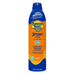 Banana Boat front packaging showing SPF30 and sport features for active protection