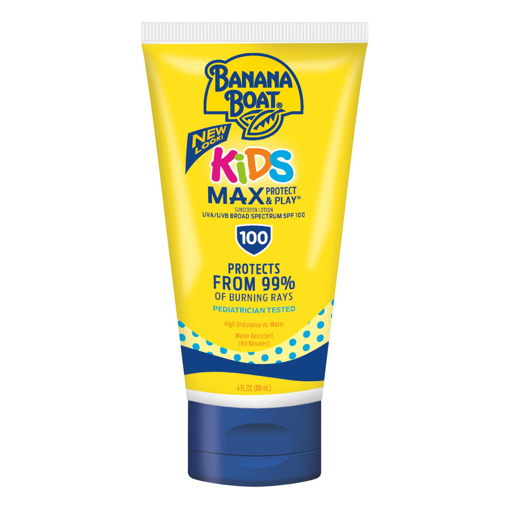 Banana Boat front packaging showing SPF 100 protection and benefits