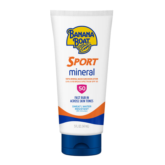 Banana Boat front bottle showing SPF 50 for quick identification and protection