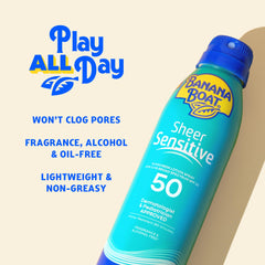 Banana Boat family applying sunscreen offering gentle protection for kids