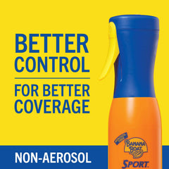 Banana Boat top cap and neck view ready to attach to Sport 360 reusable sprayer