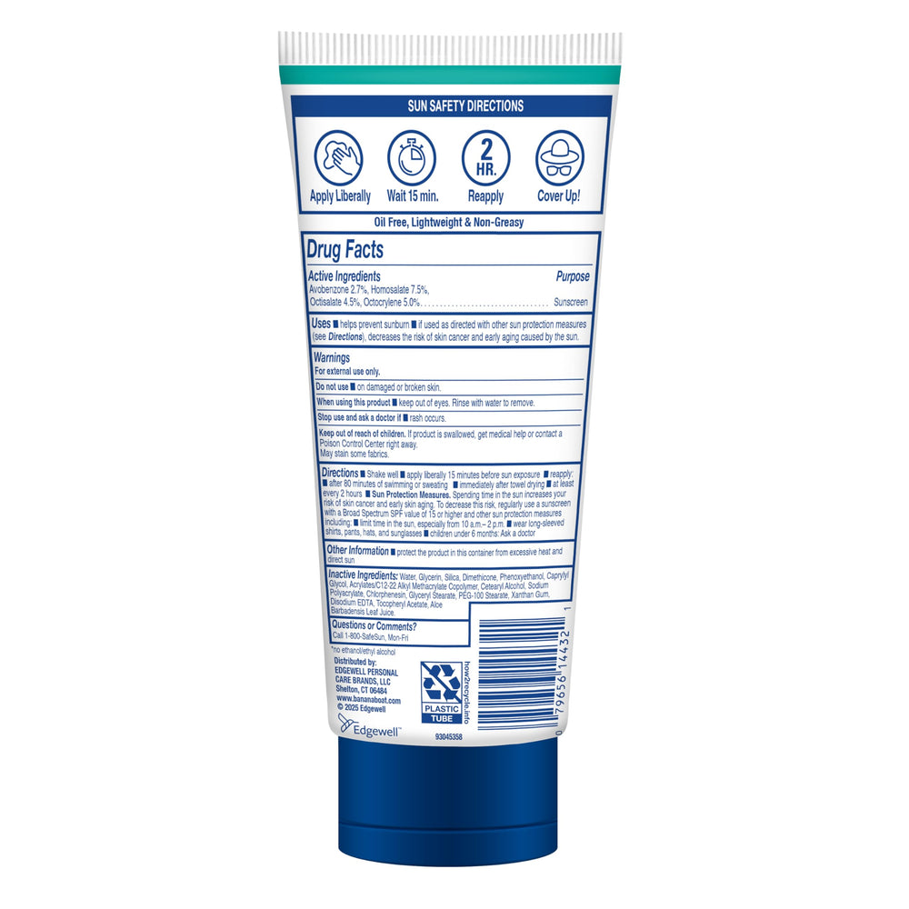 Banana Boat sunscreen on towel outdoors showing reliable SPF 50 benefit