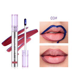 BANGFENG matte finish on model lips showing comfortable, smudge-proof wear benefit