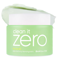 BANILA CO jar front view showing product and benefit of deep makeup removal