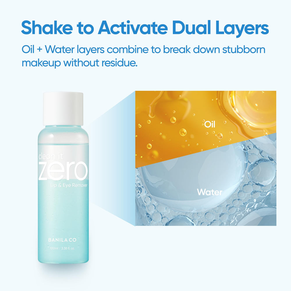 BANILA CO droplet on skin showing light texture, highlights non‑greasy finish