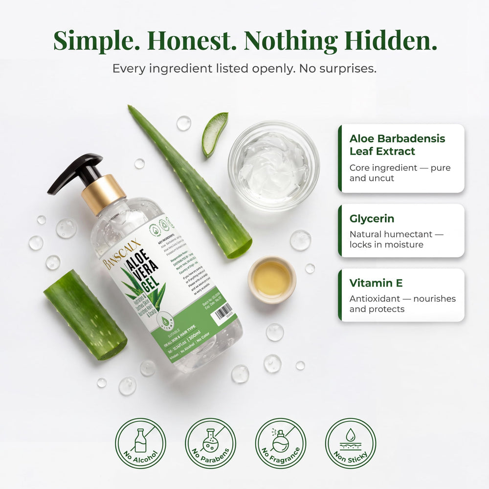 BANSCALX applied to sun-exposed skin offering visible soothing and cooling comfort