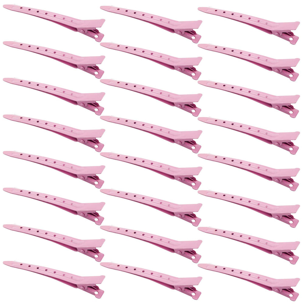 Bantoye front packaging showing 24 pink duck bill clips for organized styling