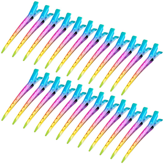 Bantoye front packaging showing 24 rainbow duckbill clips and pack benefit organization