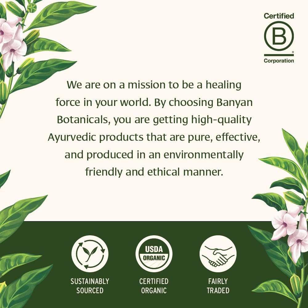 Banyan Botanicals soap on bathroom shelf conveying calm ritual vibe