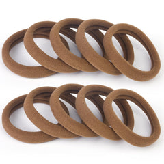 BAOLI front packaging showing 100 light brown hair ties for easy bulk storage and quick access