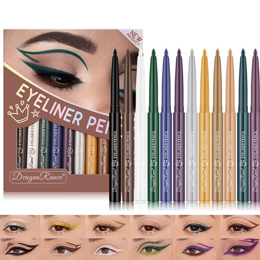 Baorder front packaging showing full 12-color set and vibrant matte finish benefit