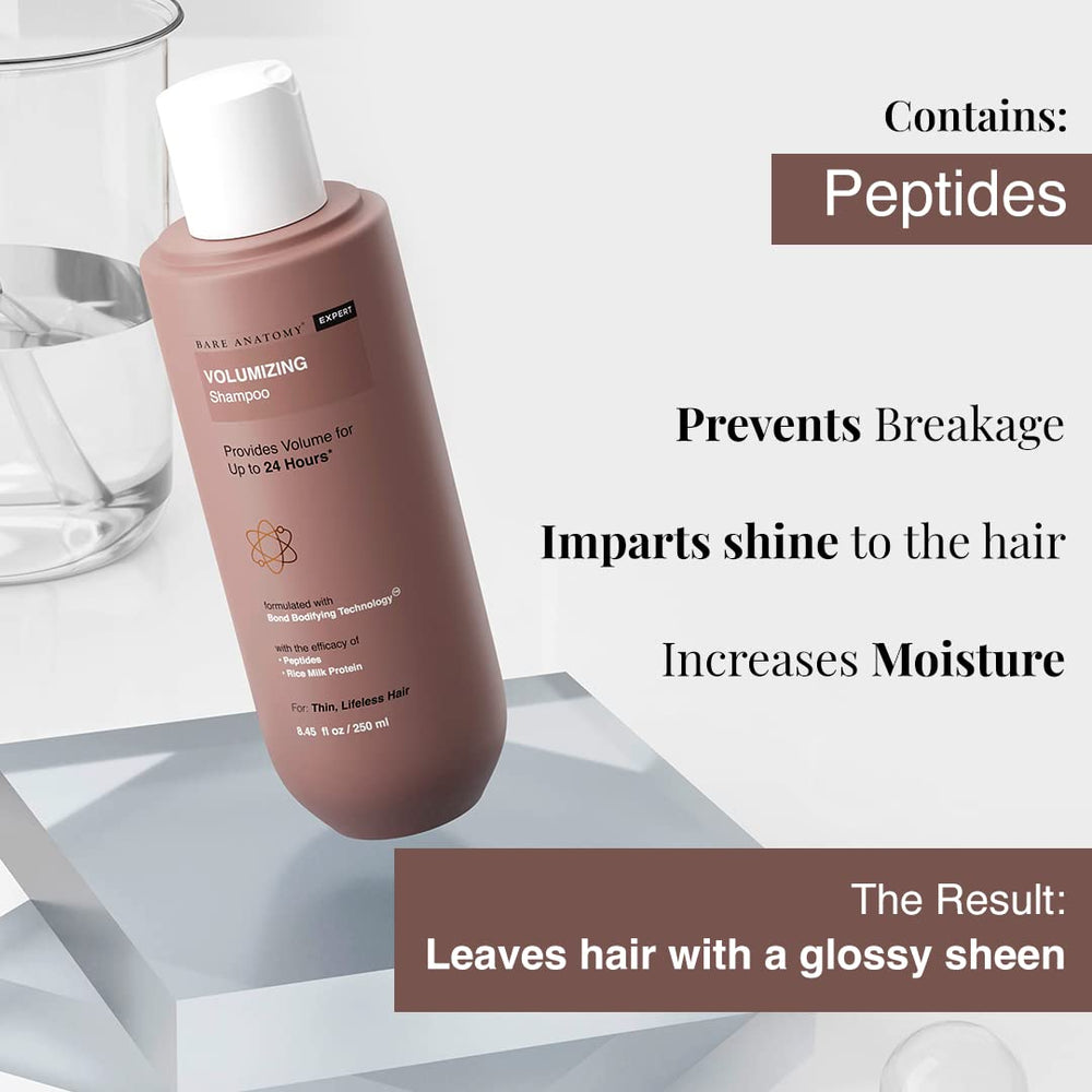 Bare Anatomy peptides ingredient close-up supporting stronger hair strands