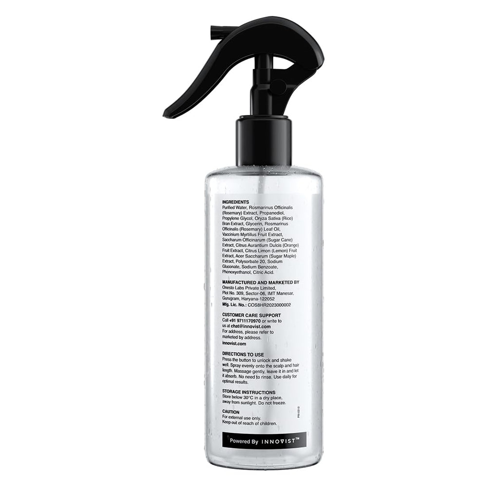 Bare Anatomy label close-up highlighting rosemary and rice water ingredients