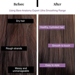 Bare Anatomy applying serum to mid-lengths for smoother hair
