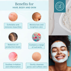 Bare Essentials Living clay mask application gentle exfoliation and calms skin