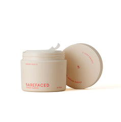 Barefaced front packaging showing 60 pads and clear labeling benefit