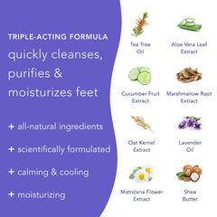 Barefoot Scientist natural ingredients layout with oils and extracts, nourishing benefit