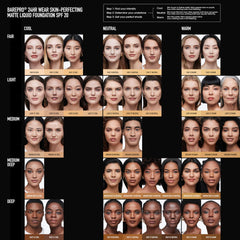 bareMinerals foundation applied with brush showing even, full coverage benefit