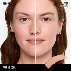 bareMinerals open compact with sponge showing on-the-go application convenience