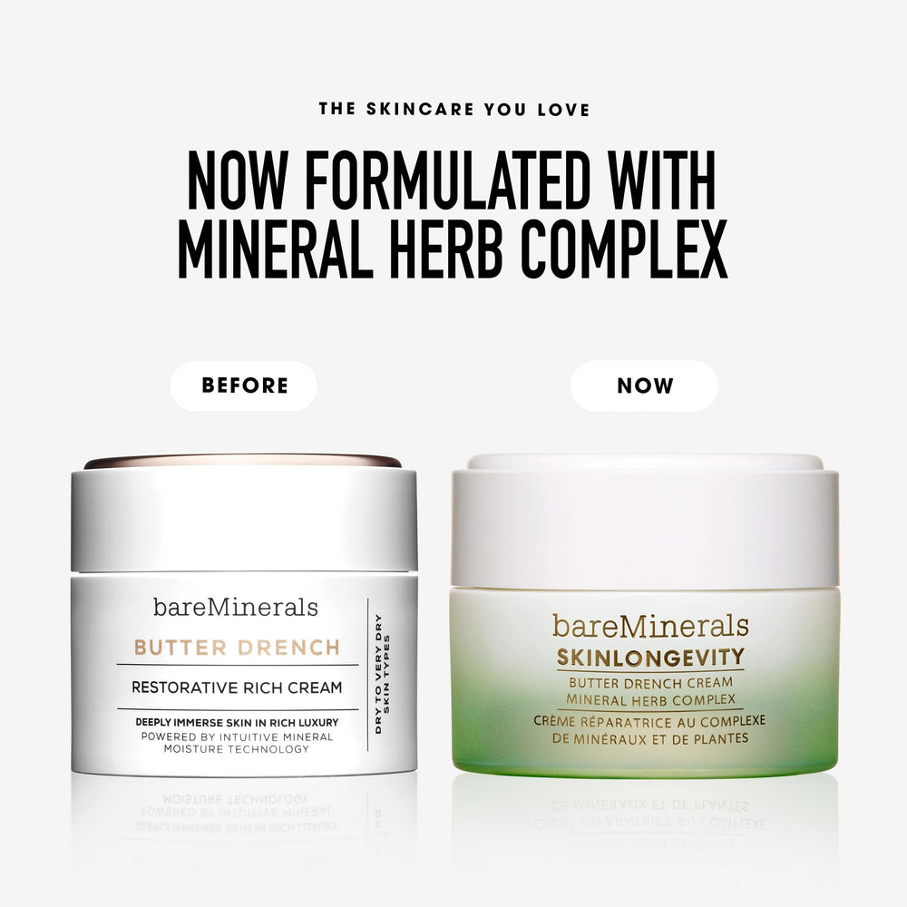 bareMinerals before and after skin texture comparison showing visible smoothing benefit