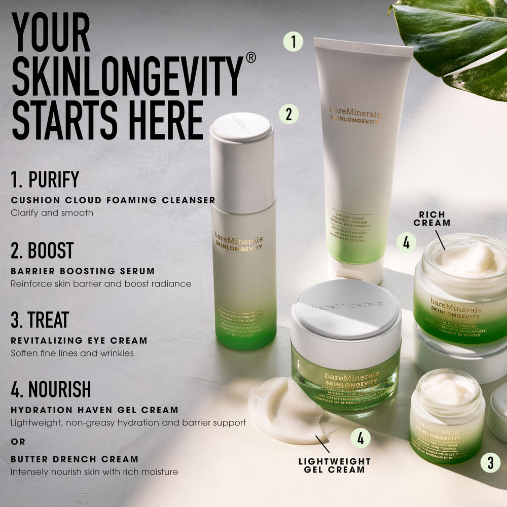 bareMinerals close-up of ceramide graphic highlighting barrier support