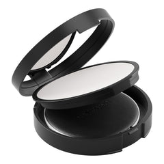 bareMinerals compact held in hand illustrating 0.3 oz size and portability benefit