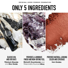 bareMinerals jar beside ruler for size scale, compact travel-friendly