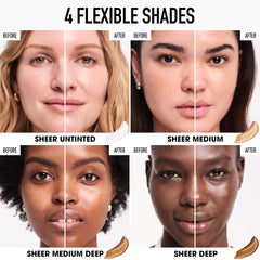 bareMinerals texture swatch illustrating lightweight, non-greasy feel