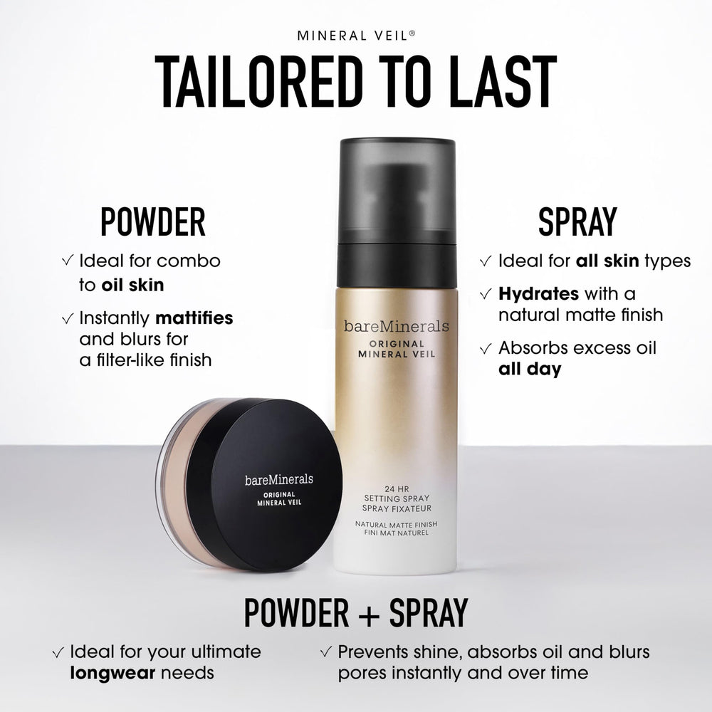 bareMinerals in a makeup bag lifestyle shot showing everyday wear benefit