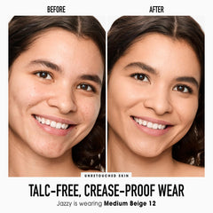 bareMinerals open compact with sponge illustrating easy application and convenience