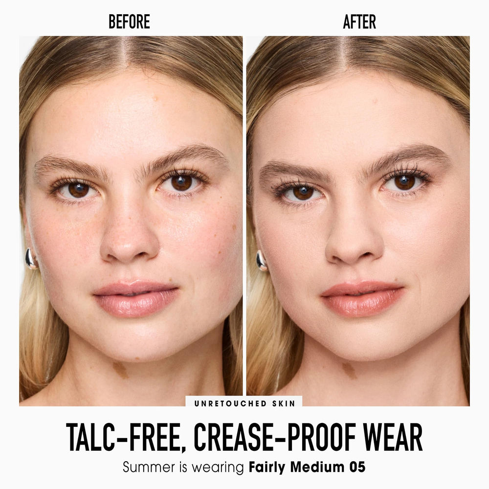 bareMinerals close-up of powder texture emphasizing smooth, luminous finish