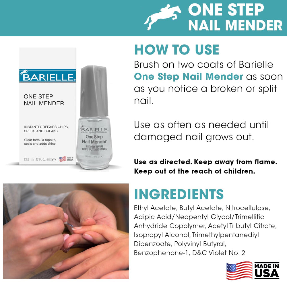 BARIELLE before-and-after smoothed nail demonstrating improved surface for polish