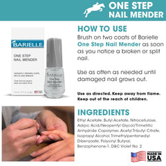 BARIELLE before-and-after smoothed nail demonstrating improved surface for polish
