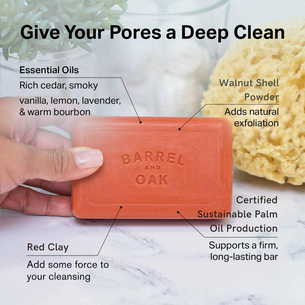 Barrel & Oak rich lather in hand demonstrating effective cleansing