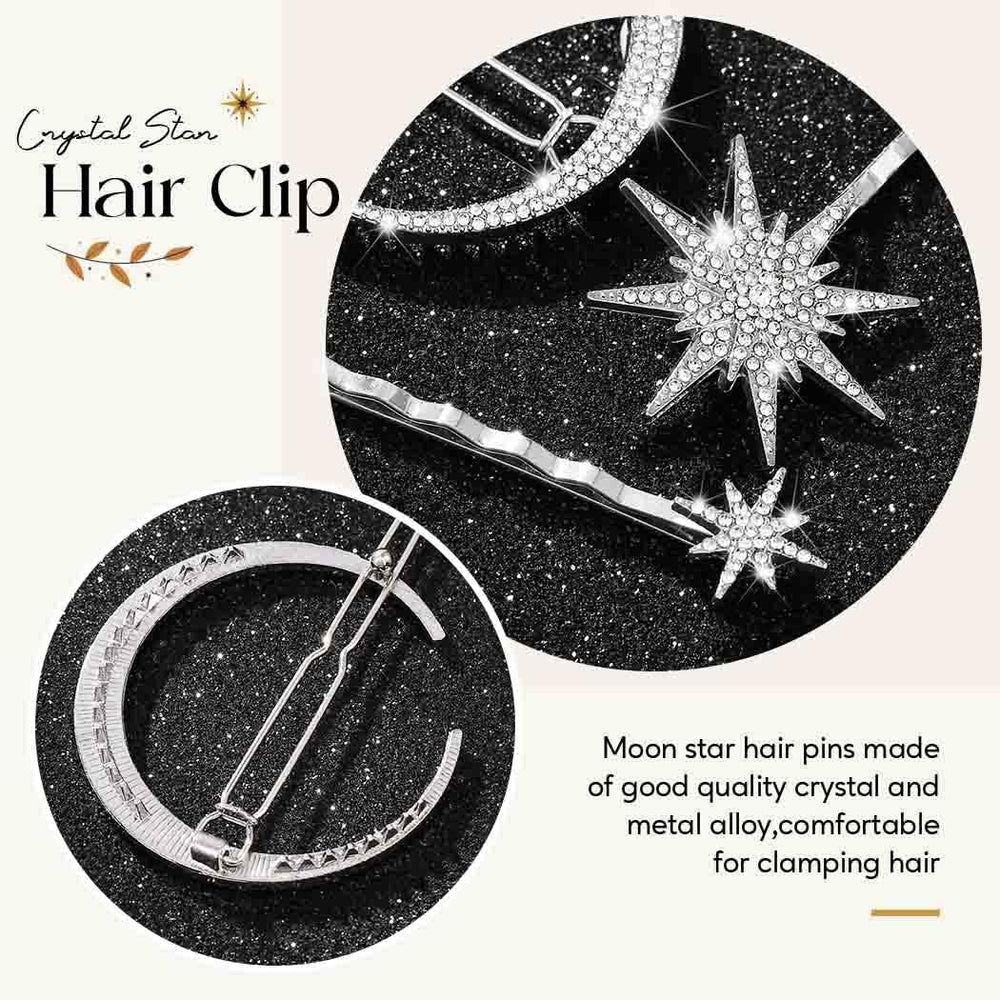 BARTOSI clips on model side style demonstrating hold and added bridal sparkle
