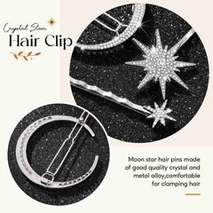 BARTOSI clips on model side style demonstrating hold and added bridal sparkle